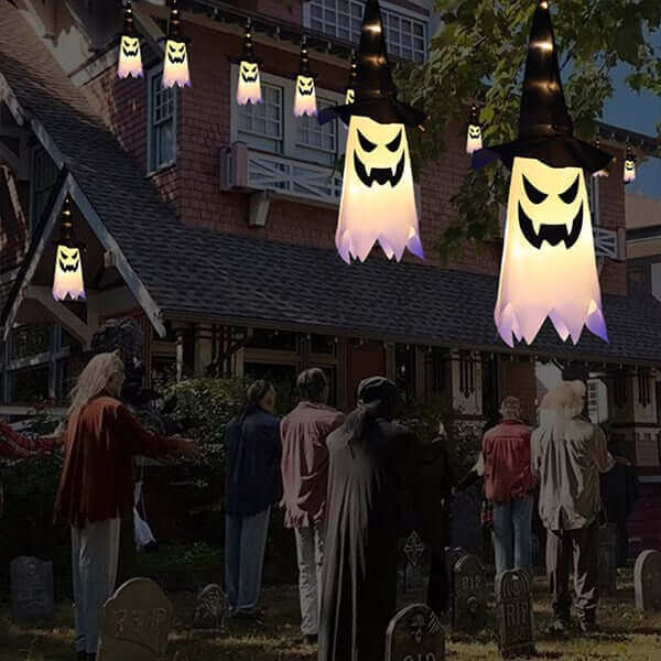 LED Halloween Decoration Flashing Light Gypsophila Ghost Festival( 5pcs/Set)