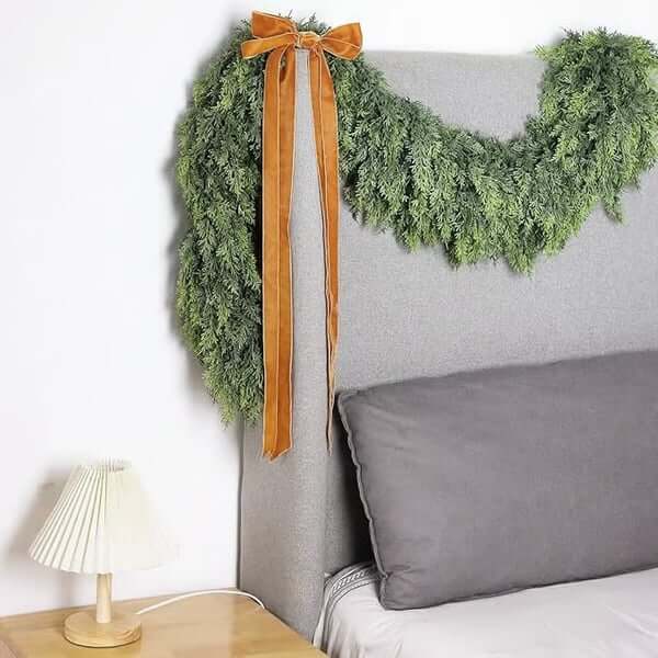 ⛄2025 Christmas Artificial Cypress Leaf Vine Wreath🎄(1.8m)