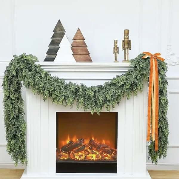 ⛄2025 Christmas Artificial Cypress Leaf Vine Wreath🎄(1.8m)