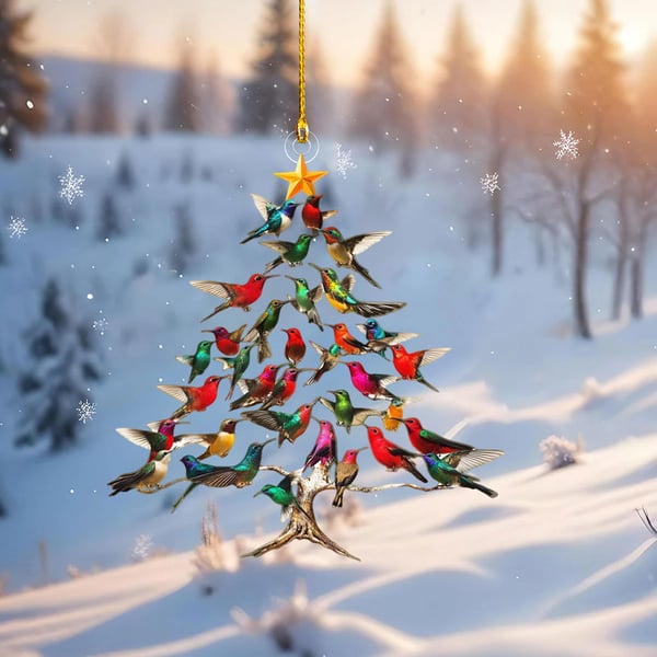 🐦🎄Hummingbird Christmas Ornament✨