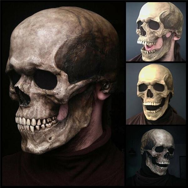 💀Full Skull Mask with Movable Jaw
