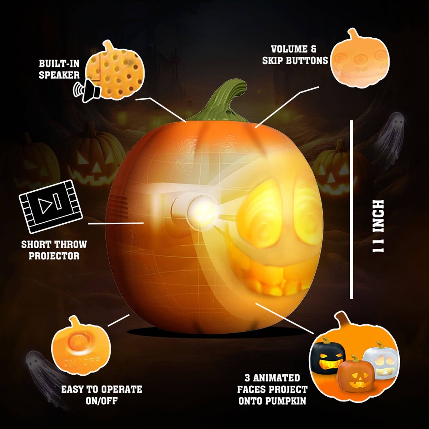 🔥Last Day 49% OFF🔥Jabber Jack Animated Pumpkin🎃