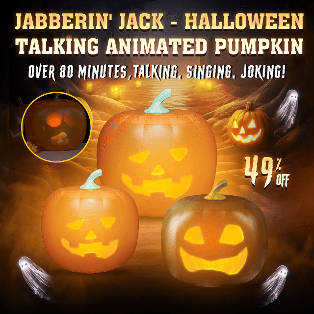 🔥Last Day 49% OFF🔥Jabber Jack Animated Pumpkin🎃