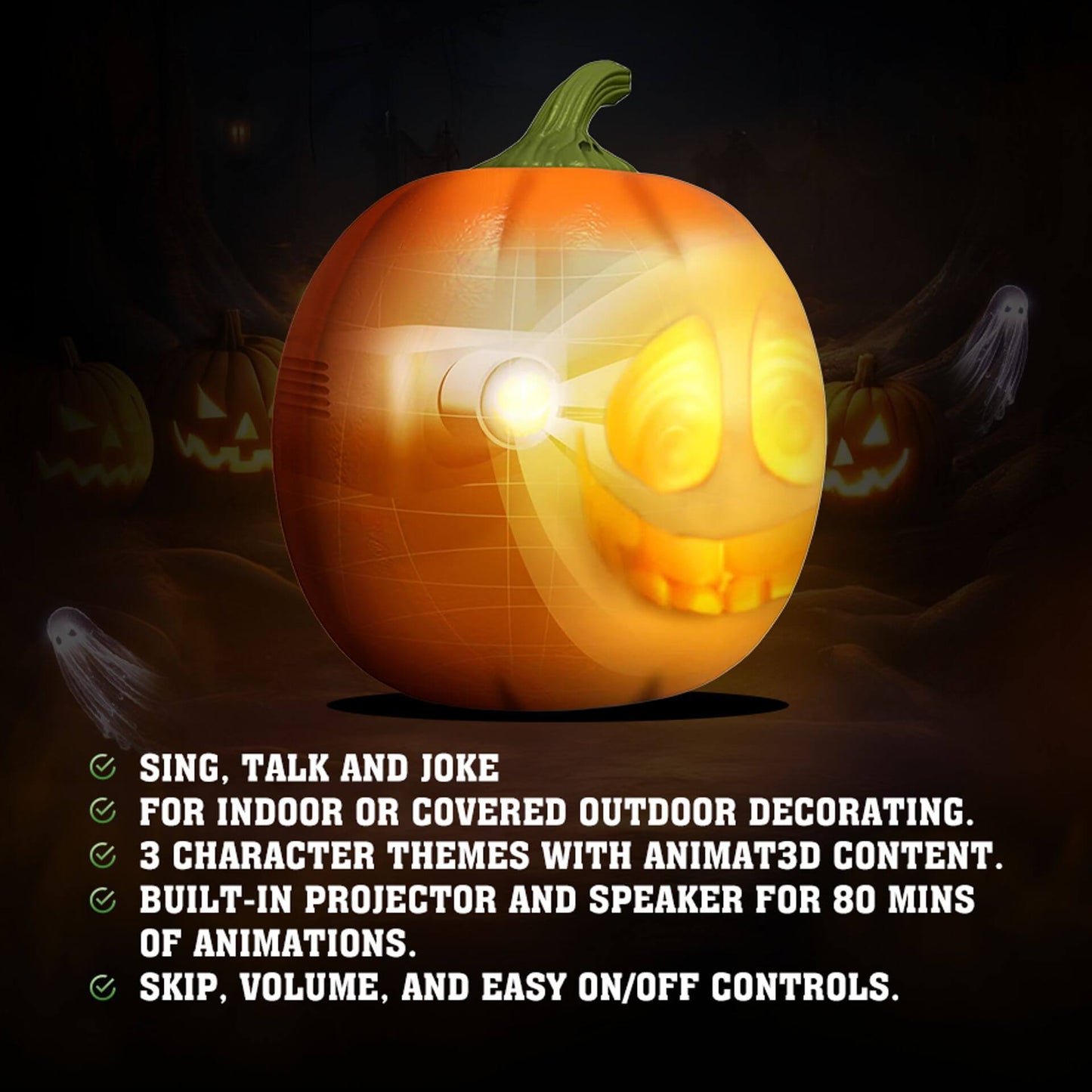 🔥Last Day 49% OFF🔥Jabber Jack Animated Pumpkin🎃