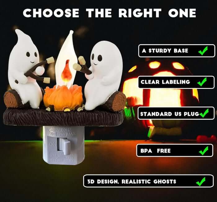 🔥 2025 Halloween Ghost Campfire Nightlight✨