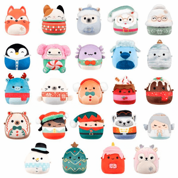 🎅 Early Christmas Sale🎅2026 Squishmallows 24-Day Micromallows Holiday Plush Advent Calendar