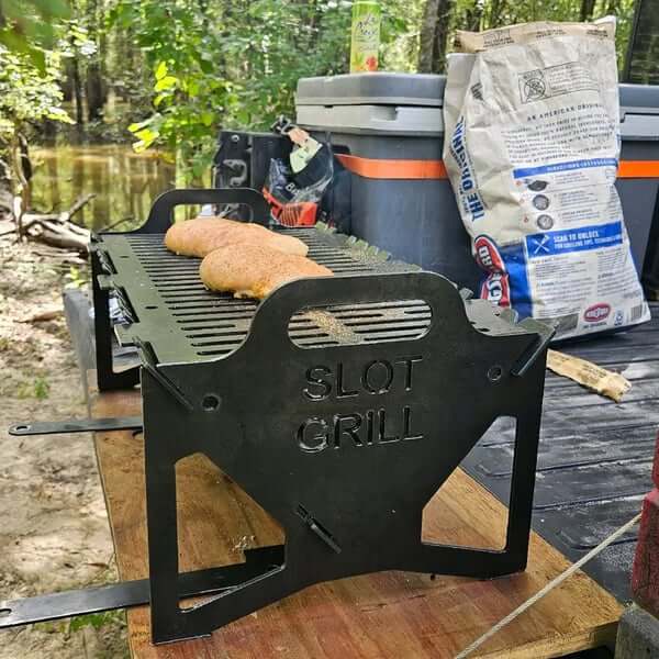 💥Slot Grill - Collapsible BBQ Grill for Easy Storage Steel